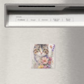 Niedliche Wasserfarbenkatze Magnet (In Situ (Geschirrspüler))