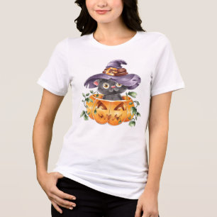 Niedliche Wasserfarbenkatze Tri-Blend Shirt