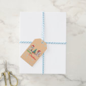 Niedliche Wasserfarbenkatze Weihnachtskätzchen Par Geschenkanhänger (Mit Garn)