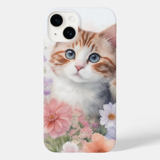 Niedliche Wasserfarbenküche mit Blumenmuster Case-Mate iPhone Hülle (Rückseite)