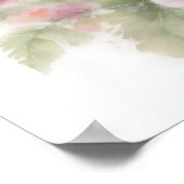 Niedliche Wasserfarbenküche mit Blumenmuster Poster (Ecke)