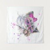 Niedliche Wasserfarbenküche Wandteppich (Vorderseite (Horizontal))