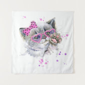 Niedliche Wasserfarbenküche Wandteppich (Vorderseite)