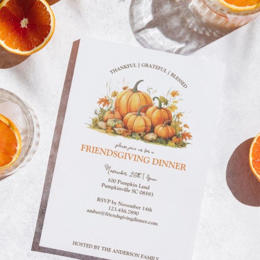 Niedliche Wasserfarbenkürme Freundschaft Thanksgiv Einladung