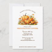 Niedliche Wasserfarbenkürme Freundschaft Thanksgiv Einladung (Vorderseite)