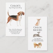 Niedliche Wasserfarbenmatte Visitenkarte (Vorne/Hinten)