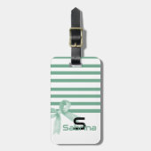 Niedliche Wasserfarbenprägestreifen Gepäckanhänger (Vorderseite vertikal)