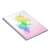 Niedliche Wasserfarbenregenbogenfarbe Notizblock (Rechte Seite)