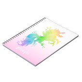 Niedliche Wasserfarbenregenbogenfarbe Notizblock (Linke Seite)