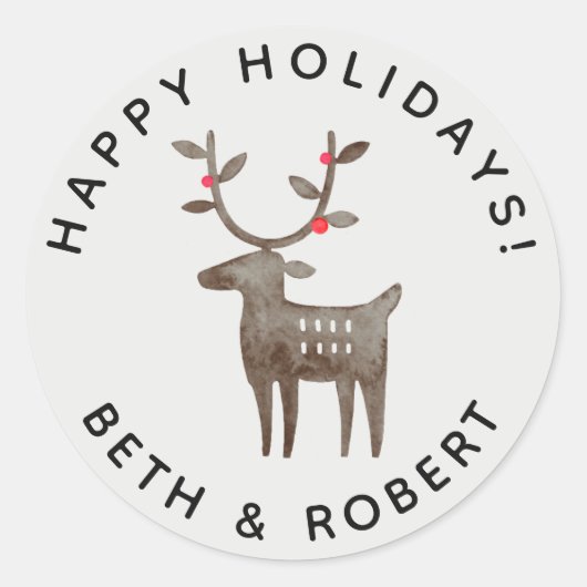 Niedliche Wasserfarbenreiniger | Rauch weiß - Farb Runder Aufkleber (Vorderseite)