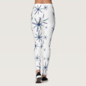 Niedliche Wasserfarbenschneeflocken Leggings (Rückseite)