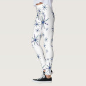 Niedliche Wasserfarbenschneeflocken Leggings (Links)