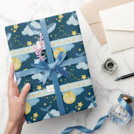 Niedliche Wasserfarbenwale Nahtlose Muster Kinder Geschenkpapier