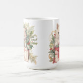 NIEDLICHE WASSERFARBFLÜFFY-CHRISTMAS KITTEN KAFFEETASSE (Mittel)