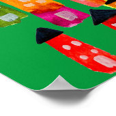 Niedliche Wasserfarbhäuser Poster (Ecke)