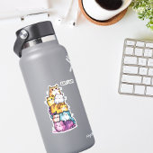 Niedliche Wasserfarbkatzen, Katze Lady, Minimalist Aufkleber