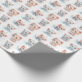 Niedliche Wasserfarbkitten - Geschenkpapier (Ecke)