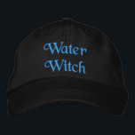 Niedliche Wasserhexe Türkisblau Bestickte Baseballkappe<br><div class="desc">Eine hübsche personalisierte Wasserhexe bestickt,  türkisblau und schwarz Baseballkappe. Eine Geschenkidee zum Geburtstag.</div>