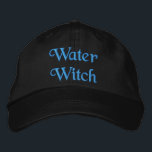 Niedliche Wasserhexe Türkisblau Bestickte Baseballkappe<br><div class="desc">Eine hübsche personalisierte Wasserhexe bestickt,  türkisblau und schwarz Baseballkappe. Eine Geschenkidee zum Geburtstag.</div>