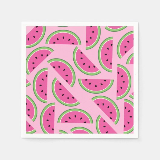 Niedliche Wassermelone 1. Geburtstag Party Serviette (Vorderseite)