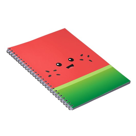 Niedliche Wassermelone, glücklich und nett Notizblock (Rechte Seite)
