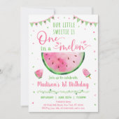 Niedliche Wassermelone in einem Melone Einladung (Vorderseite)