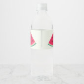 Niedliche Wassermelone in einem Melone Wasserflaschenetikett (Rückseite)