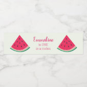 Niedliche Wassermelone in einem Melone Wasserflaschenetikett (Einzelnes Label)