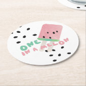 Niedliche Wassermelone in Melon Paper Pl Runder Pappuntersetzer (Angewinkelt)