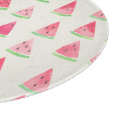 Niedliche Wassermelone: nahtloses Wasserfarbmuster Schneidebrett (Ecke)