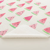 Niedliche Wassermelone: nahtloses Wasserfarbmuster Sherpadecke (3/4)