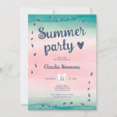 Niedliche Wassermelone Sommerrosafarbene 16 Einladung (Vorderseite)