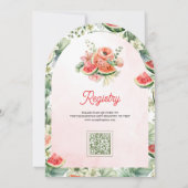 Niedliche Wassermelone Sweet Baby Girl Arch Babydu Einladung (Rückseite)