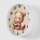 Niedliche Wassermelone Uhr (Winkel)