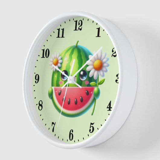 Niedliche Wassermelone Uhr (Winkel)
