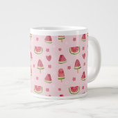 Niedliche Wassermelone und Popsikel Nahtloses Must Jumbo-Tasse (Vorderseite Rechts)