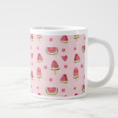 Niedliche Wassermelone und Popsikel Nahtloses Must Jumbo-Tasse (Rechts)