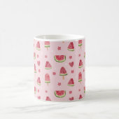 Niedliche Wassermelone und Popsikel Nahtloses Must Kaffeetasse (Mittel)