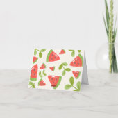 Niedliche Wassermelone zum Geburtstag Karte (Rückseite)