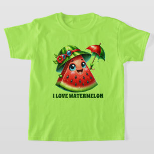Niedliche Wassermelonen fügen Text hinzu T-Shirt