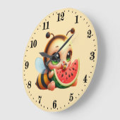 Niedliche Wassermelonen Große Wanduhr (Winkel)