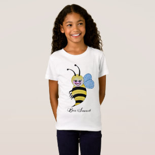 Niedliche Watercolor-Biene mit glücklichem Läche T-Shirt