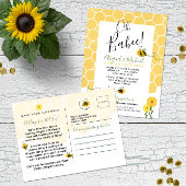 👶 🐝 Niedliche Watercolor Bumble Bee Budget Babyd Postkarte