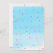 Niedliche Watercolor Sloth Rainbow Birthday Party Einladung (Rückseite)