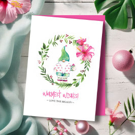 Niedliche Watercolor Tropische Weihnachtskarten Feiertagskarte