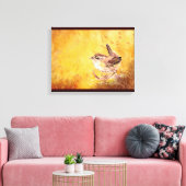 Niedliche Watercolor Wren Bird Malerei Leinwanddruck (Insitu (Wohnzimmer))