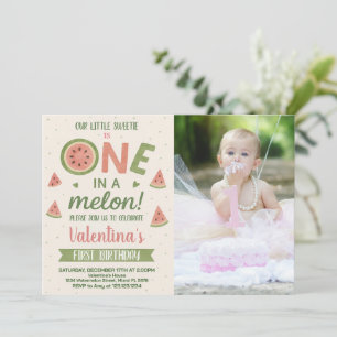 Niedliche Watermelon Geburtstagsparty Einladung fü