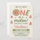 Niedliche Watermelon Geburtstagsparty Einladung fü (Vorne/Hinten)