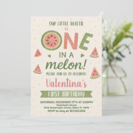 Niedliche Watermelon Geburtstagsparty Einladung fü