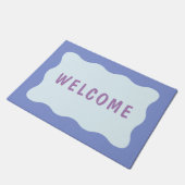 Niedliche Wavy Border Fußmatte (Schrägansicht)